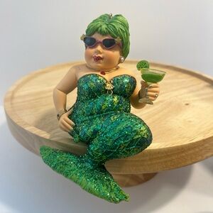 December Diamonds Mermaid Green Margarita Sparkle Holiday Ornament